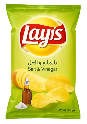 Lays Salt & Vinegar Potato Chips 155g