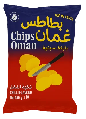 رقائق بطاطس عمان بنكهة الفلفل الحار 150 جم